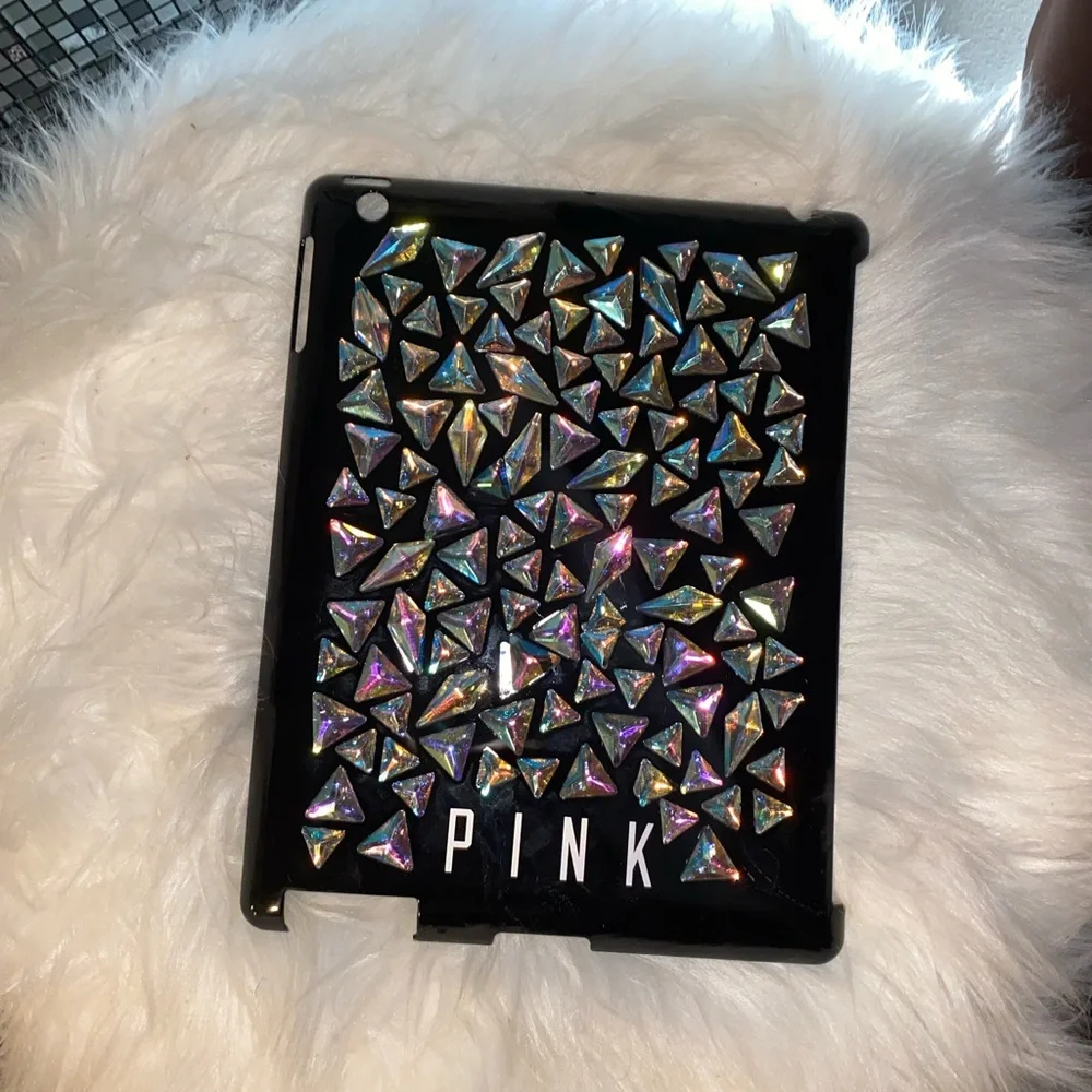 PINK Victoria's Secret Black Tablet Case with Iridescent Accents